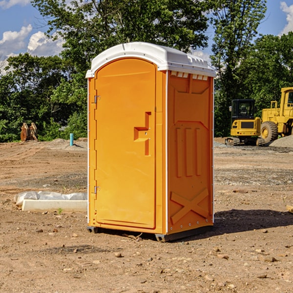 how often are the portable restrooms cleaned and serviced during a rental period in Pawnee Rock KS